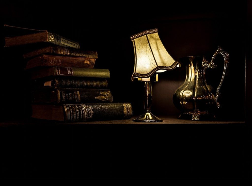 still life, lamp, light